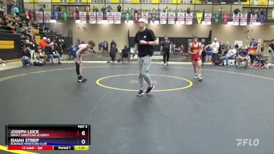 110 lbs Round 4 - Joseph Leick, Sebolt Wrestling Academy vs Isaiah Streif, Dubuque Wrestling Club