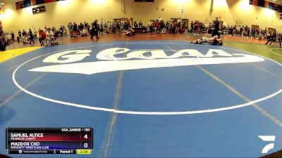 150 lbs Cons. Round 4 - Samuel Altice, Franklin County vs Maddox Cho, Integrity Wrestling Club