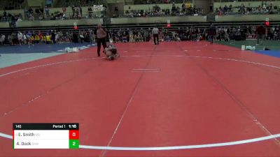 140 lbs Champ. Round 1 - Evan Smith, West Salem-Bangor vs Axel Dock, Oostburg Youth Wrestling