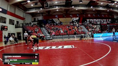 149 lbs 3rd Place Match - Zeke Seltzer, Missouri vs Hayden Whidden, SIUE