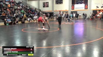 120 lbs Semifinal - Keston Spratt, Williamsburg vs Cadence Pastor, Marion