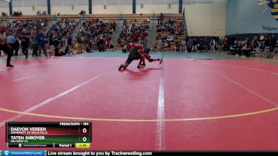 184 lbs Champ. Round 2 - Daevon Vereen, University Of Sioux Falls vs Taten Shroyer, MN-West CC