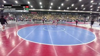 150 lbs Champ. Round 1 - Kort Feist, Mandan Wrestling Club vs Tanner Johnsen, WSWWW Warhawks