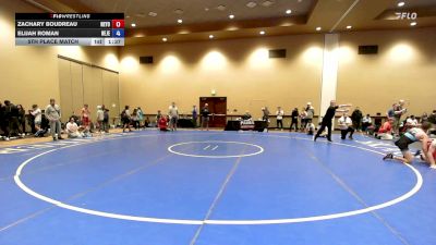 110 lbs 5th Place Match - Zachary Boudreau, New York vs Elijah Roman, New Jersey