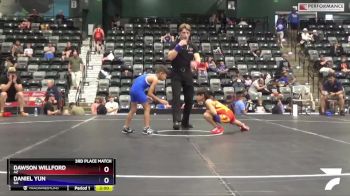 56 lbs 3rd Place Match - Dawson Willford, AZ vs Daniel Yun, GA