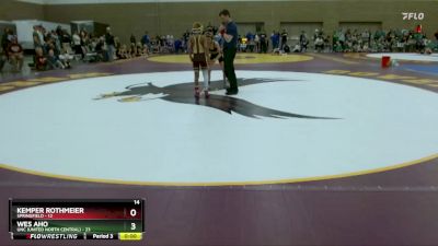 80 lbs Semis (4 Team) - Lane Hendrickson, UNC (United North Central) vs Giovanni Rangel, Springfield