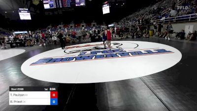 157 lbs Cons 64 #2 - Trevor Paulson, WI vs Beau Priest, CA