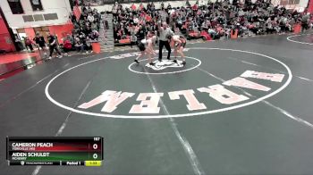 157 lbs Cons. Round 2 - Cameron Peach, YORKVILLE (HS) vs Aiden Schuldt, McHENRY