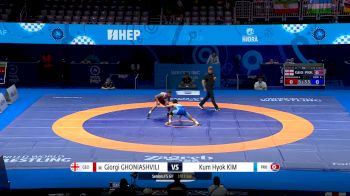 61 kg 1/8 Final - Giorgi Goniashvili, Georgia vs Kum Hyok Kim, North Korea