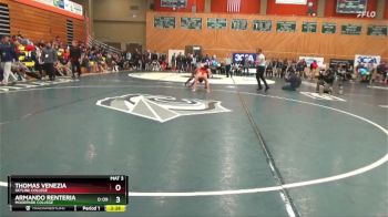 165 lbs Champ. Round 1 - Armando Renteria, Moorpark College vs Thomas Venezia, Skyline College
