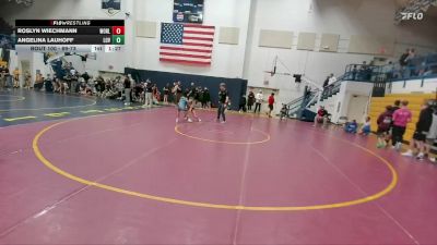69-73 lbs Round 1 - Angelina Lauhoff, Lovell Middle School vs Roslyn Wiechmann, Worland Middle School