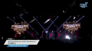 The California All Stars- San Marcos - Code 5 [2023 L5 Senior Coed - Large] 2023 Spirit Sports Palm Springs Grand Nationals