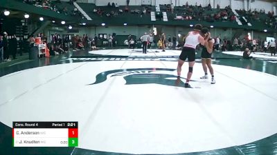 174 lbs Cons. Round 4 - Joshua Knudten, Michigan vs Cale Anderson, Wisconsin