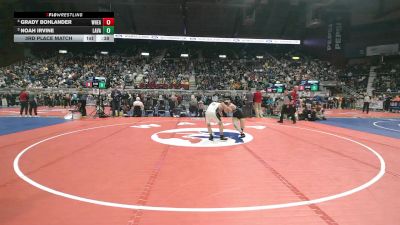 3A-126 lbs 3rd Place Match - Grady Bohlander, Wheatland vs Noah Irvine, Lander Valley