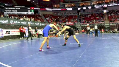 3A-190 lbs Cons. Round 3 - Wyatt Young, Cedar Rapids Washington vs Mason Roethler, Johnston