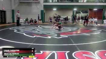 157 lbs Quarterfinal - Chase Carpinteri, St. Frances Academy vs Braylon Peebles, Cardinal Gibbons