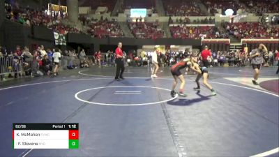 82/86 3rd Place Match - Felicity Stevens, Mine Yard Dogs Wrestling Club vs Kyra McMahon, Flathead Valley Wrestling Club