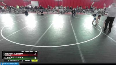 138 lbs Cons. Round 2 - Jeremiah Kuehlman, Wisconsin vs Clayton (c.j.) Quick, Wisconsin