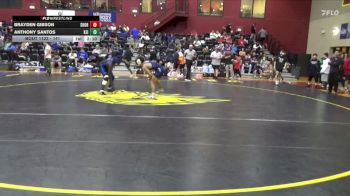 141 lbs Champ. Round 2 - Brayden Gibson, Shorter vs Anthony Santos, Keiser University
