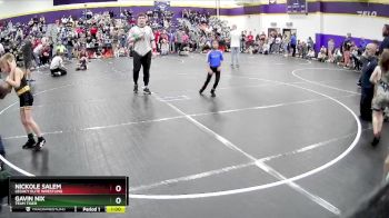 55 lbs Quarterfinal - Gavin Nix, Team Tiger vs Nickole Salem, Legacy Elite Wrestling