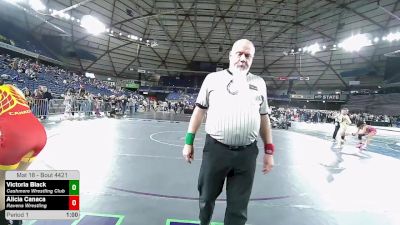 125 lbs 7th Place Match - Victoria Black, Cashmere Wrestling Club vs Alicia Canaca, Ravens Wrestling