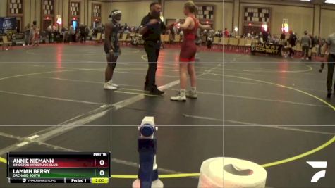 120/130 Cons. Semi - Annie Niemann, Kingston Wrestling Club vs Lamiah Berry, Orchard South