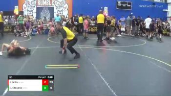 65 lbs Round 2 (6 Team) - Jackson Mills, No Escape Wrestling Academy vs Baran Stevens, Midwest Xtreme Wrestling