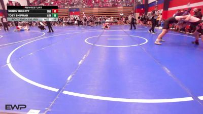 150 lbs Quarterfinal - Sonny Bullett, Tahlequah Boys High School vs Toby Shipman, Coweta