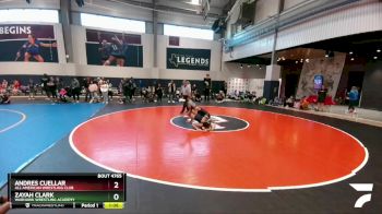 126 lbs Quarterfinal - Zayah Clark, Warhawk Wrestling Academy vs Andres Cuellar, All American Wrestling Club