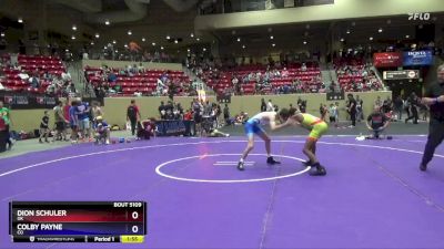 114 lbs Quarterfinal - Dion Schuler, OK vs Colby Payne, CO