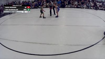 20 lbs Cons. Semi - Levi Oligmueller, Wisner Rec Wrestling Club vs Bode Wegener, Humphrey St. Francis