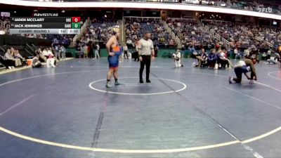 2A 285 lbs Champ. Round 1 - Jaden Mcclary, Goldsboro High School vs Jack Jennings, Southeast Alamance High School