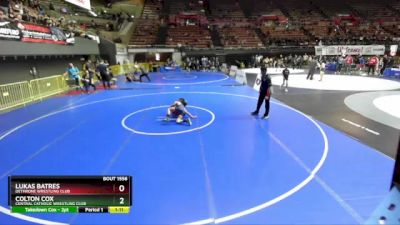 78 lbs Quarterfinal - Colton Cox, Central Catholic Wrestling Club vs Lukas Batres, Dethrone Wrestling Club