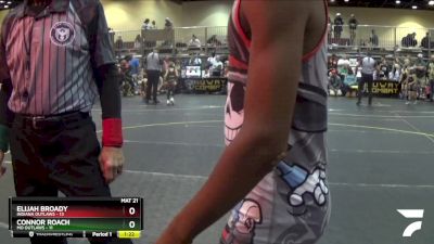 130 lbs Quarterfinals (8 Team) - Elijah Broady, Indiana Outlaws vs Connor Roach, MO Outlaws