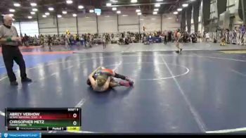 84 lbs Round 3 (6 Team) - Chrisopher Metz, Minion Green vs Abrey Verhow, NCWAY National Team