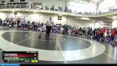 49 lbs Cons. Round 2 - Brogan Combs, Alexandria Wrestling Academy vs Cole Wiggins, Gladiator Wrestling