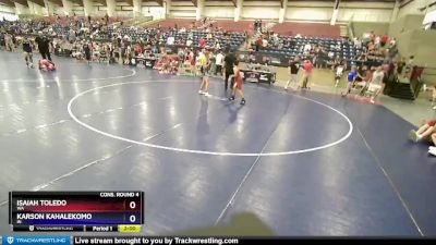 77 lbs Cons. Round 4 - Isaiah Toledo, WA vs Karson Kahalekomo, IN