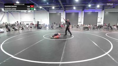 43 lbs Quarterfinal - Easton Snook, Team Real Life vs Easton Lopez, Team Coalinga