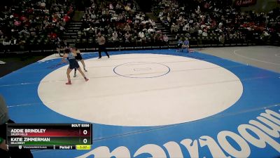 5A 100 lbs 3rd Place Match - Katie Zimmerman, Hillcrest vs Addie Brindley, Salem Hills