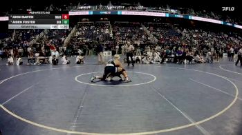 1A 165 lbs Semifinal - Aiden Foster, Uwharrie Charter Academy vs John Martin, Mount Airy High School