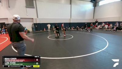 60 lbs Cons. Round 5 - Beau Coker, Dripping Springs Youth Sports Association Wrestling Club vs Luke Rains, Liberty Hill Wrestling Club