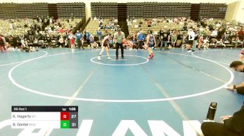 93 lbs Rr Rnd 1 - Kane Hagerty, Washington Twp vs Brian Danbe, Wrecking Crew Wrestling Academy