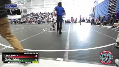 90 lbs Quarterfinal - Chase Winkle, Best Trained vs Calvin Loveall, Team Central Wrestling Club