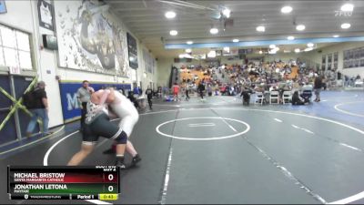 285 lbs Cons. Round 5 - Jonathan Letona, Mayfair vs Michael Bristow, Santa Margarita Catholic