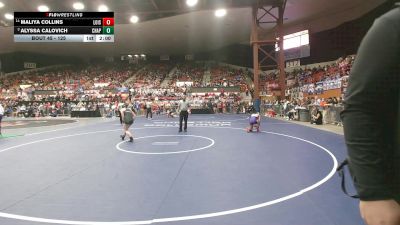 125 lbs Champ. Round 1 - Alyssa Calovich, Chapman HS vs Maliya Collins, Louisburg HS