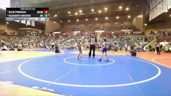 70 lbs Round 2 - Ellie Freeman, Mountain Home Flyers Youth Wrestling Club vs Elizabeth Brooks, Greenwood Wrestling Academy