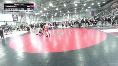 150 lbs Cons. Round 5 - Odin Pegues, Oak Harbor Wrestling Club vs Helmet Brenden Gomez, Richland Bombers Wrestling Club