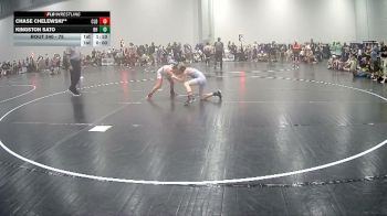 75 lbs Cons. Round 2 - Kingston Sato, Team Aggression vs Chase Chelewski**, Colorado Lions Den