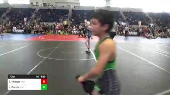 70 lbs Quarterfinal - Sean Maeger, Pioneer Grappling vs Jacob Correa, Central Coast Most Wanted WC