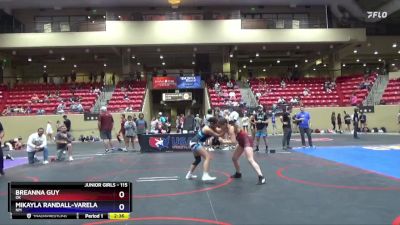 115 lbs Cons. Semi - Breanna Guy, OK vs Mikayla Randall-Varela, NM